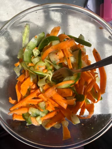 Carrot Cucumber Ribbons